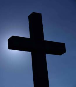 Cross With Blue Background